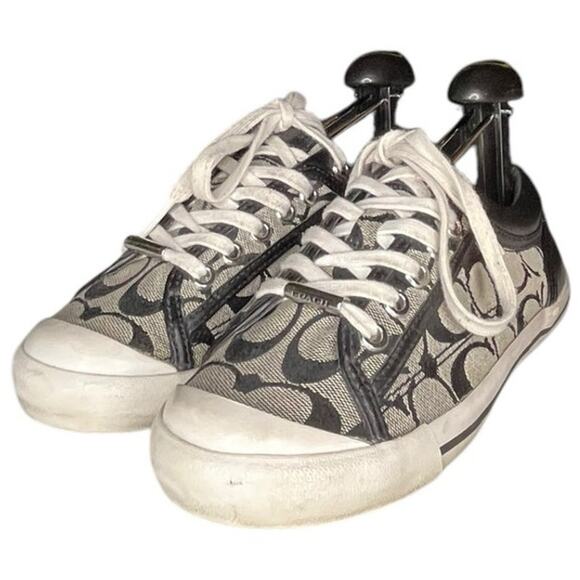 Coach Francesca 7200066/G14 Signature Logo Athletic Sneaker Size 6 Black - Picture 2 of 6